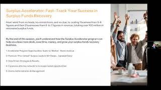 Surplus Funds Accelerator Program
