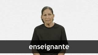 How to pronounce ENSEIGNANTE in French