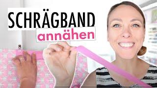 Schrägband annähen für Nähanfänger Schritt für Schritt