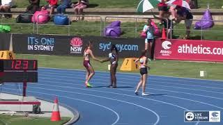 U15 Womens 100m - Heat 3 - 2018 Australian Junior Athletics Championships