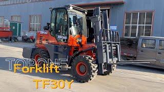 Rough Terrain Forklift TF30Y Chinese Factory Topone Pallet Lifting Machinery