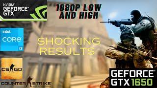 Counter Strike 2: GTX 1650 4GB + Intel i3 10100F (1080p High and Low Graphics) 2025