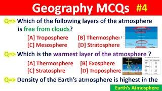 composition and structure of atmosphere/ structure and composition of atmosphere MCQs/ Geography MCQ