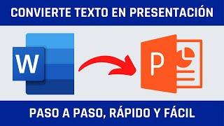 Cómo Convertir Texto de Word en una Presentación de PowerPoint ️