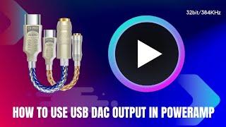 How To Use USB DAC With PowerAmp