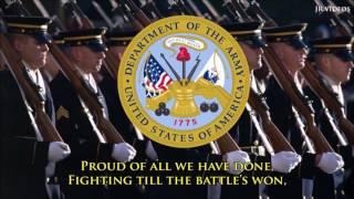 Service Anthem of the United States Army (lyrics)