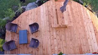 Anleitung: Holzterrasse reinigen, schleifen und ölen. Nach zwei Tagen ist die Terrasse wie neu.