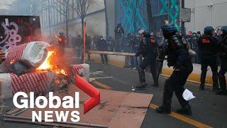 Violence erupts during Paris protest against police brutality