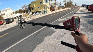 Metal Detecting Destroyed Beaches After Hurricane Milton X Helene On Bradenton Beach