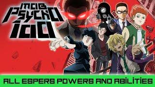 Mob Psycho 100 - All Espers Powers and Abilities