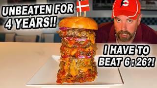 This "Big Boss" Danish Burger Challenge w/ Mystery Prize in Odense Went Unbeaten for 4 Years!!