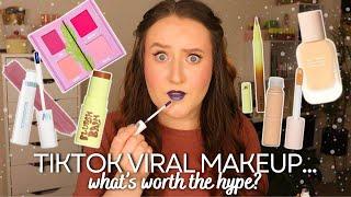 FULL FACE OF *TIKTOK VIRAL* MAKEUP! HNB Cosmetics, Made By Mitchell, Plouise & Wonderskin Lip Tint!