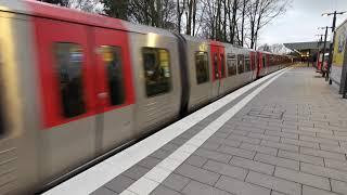 Hamburger HOCHBAHN AG - U-Bahnhof Oldenfelde - Ausfahrt DT5 Dreifachtraktion als U1 ️ Großhansdorf