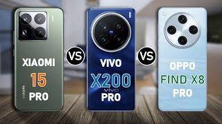 Xiaomi 15 Pro vs Vivo X200 Pro vs Oppo Find X8 Pro