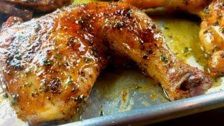 The Most Flavorful Crispy, Moist Chicken Leg Quarters | Chicken Leg Quarter Recipe