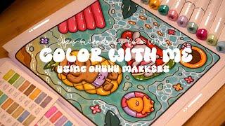 Color with me (ASMR)  'Cozy Friends' by Coco Wyo using Ohuhu markers ️ #adultcoloring #asmr