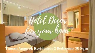 Room Tour / Review Taman Anggrek Residences 2 Bedrooms 50Sqm, Furnished Seperti di Hotel Bintang 4