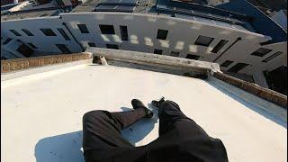 7 man Parkour rooftop relay - Brighton 