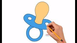 How to Draw a Pacifier Step by Step Easy For Kids