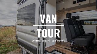 VAN TOUR | Custom Van Build | Ford Transit 148" Ext. | Ride2 and sleeps 5! | Rossmönster Vans | 154