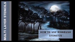 How to airbrush with stencils