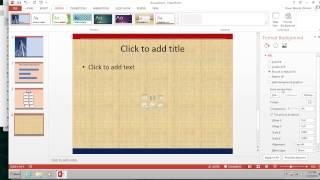 How to apply an image as the background of a slide using PowerPoint 2013