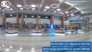 WEB EXTRA: Disinfecting Robots at Gerald R. Ford International Airport