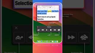 How To Set Up Speak Selection #shorts