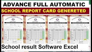 how to make a student report card automatic in excel