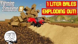 PRODUCING 1 LITER BALES! | Farming Simulator 19 | Adjusting capacities for trailers and bales