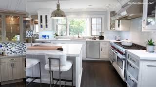 Elegant White Kitchen & Bar in Rosyln NY by Kitchen Designs by Ken Kelly, Inc.