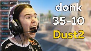 CS2 POV | donk [KD 3.5] (Dust2) FACEIT RANKED | 35-10 + VOICE