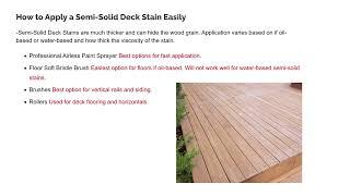 Easiest Way To Stain a Deck