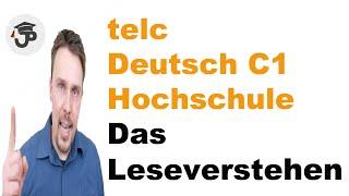 telc Deutsch C1 Hochschule- Das Leseverstehen und Sprachbausteine