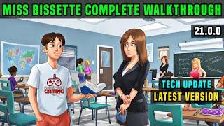 MISS BISSETTE FULL WALKTHROUGH COMPLETE | SUMMERTIME SAGA 0.21.0 LATEST TECH UPDATE | FRENCH QUIZ