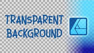 How to Change Background to Transparent in Affinity Designer 2