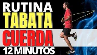 SALTAR LA CUERDA PARA ADELGAZARen 12 MINUTOS  [ Rutina TABATA ]