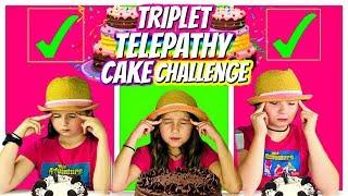 TWIN Telepathy Cake Challenge! - Triplet Telepathy Edition!