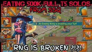 T3 Solo Trap Eating MASSIVE FULL T5 500k COUNTER VS Maxed TITANS | Lords Mobile |