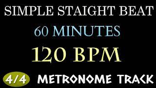 120 BPM Drum Loop - 1 HOUR ~ 4/4 Metronome Beat | Simple Straight Beat - Practice Tool - Drum Beat