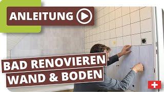 Bad neu gestalten - Boden und Wände im alten Badezimmer renovieren mit planeo