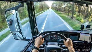 POV truck Driving new MAN tgx 470 Lohne Germany  ,cockpit view 4K