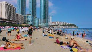 HAEUNDAE BEACH Aug 18, 2024, Busan Korea, The Most Famous Beach in South Korea, Seoul Travel Walker.