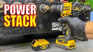 POWER  STACKING - DeWalt DCF921 ATOMIC Impact Wrench Review [5Ah vs. PowerStack]