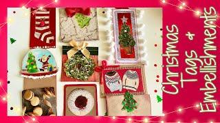 9 Fun & Free CHRISTMAS TAGS & EMBELLISHMENTS - Christmas in July Ep 9 - Craft with me!