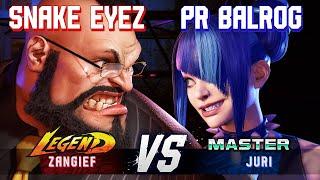 SF6 ▰ SNAKE EYEZ (Zangief) vs PR BALROG (Juri) ▰ High Level Gameplay