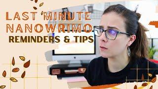 Last Minute NaNoWriMo Reminders & Tips • Last week of Preptober 2021 • Meredith E. Phillips