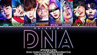 BTS(방탄소년단) 'DNA' (Color Coded Lyrics Eng/Esp/Rom/Han/가사) (8 MEMBERS ver.)【GALAXY MC】