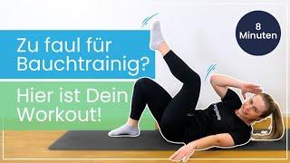 Bauchmuskeltraining für Faule: 8 MIN Bauch Workout im Liegen