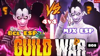  BGL-ESP VS MJX-ESP  4V4 GUILD WAR  - FREE FIRE LIVE #nonstopgaming